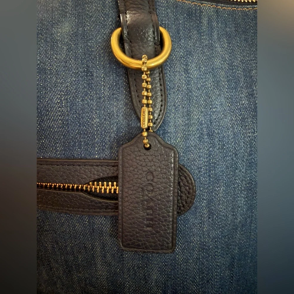 Coach Denim Taylor Tote - Picture 8 of 13